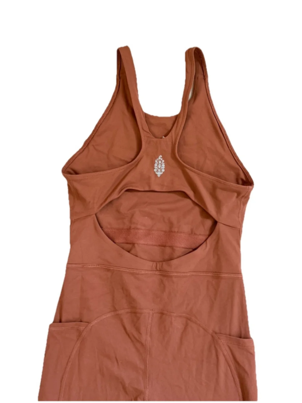 FREE PEOPLE MOVEMENT HIGH NECK JUMPSUIT BODYSUIT BROWN SZ XS